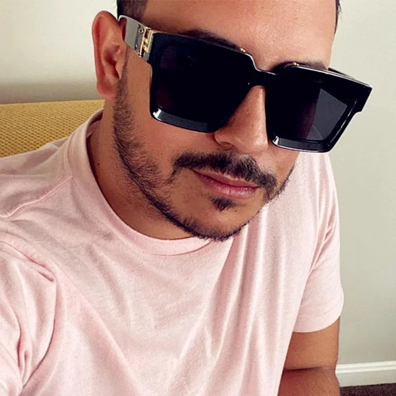 OVOYAN Square Vintage Sunglasses Men Luxury Brand Designer Men Eyeglasses Luxury Retro High Quality Female Oculos Women UV400